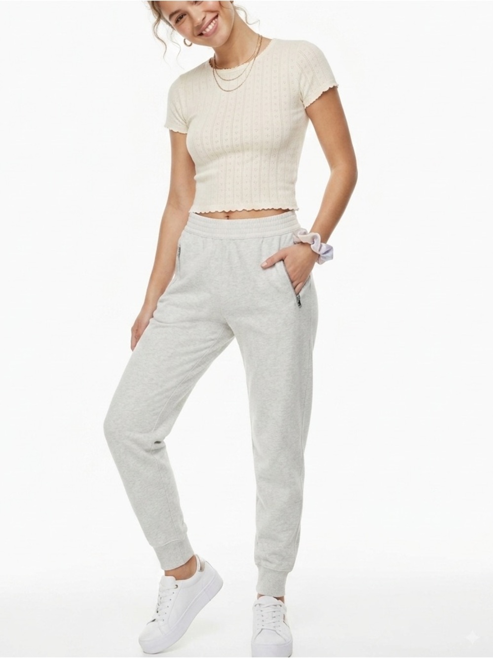 TNA | ARITZIA HEATHERED GREY JOGGER